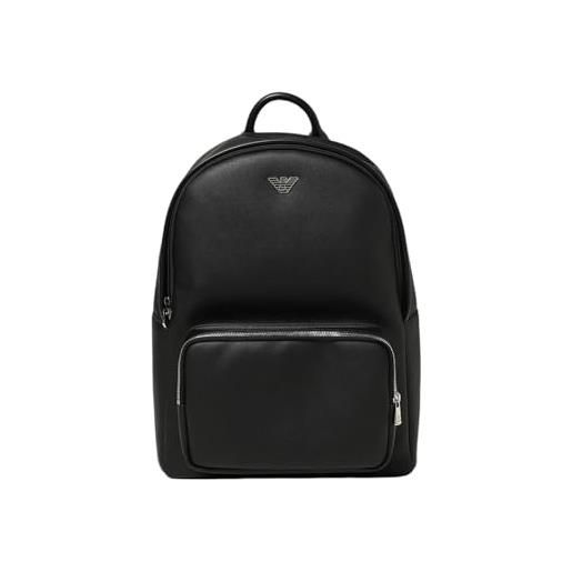Emporio Armani backpack zip logo metallo tasca zip nero unica