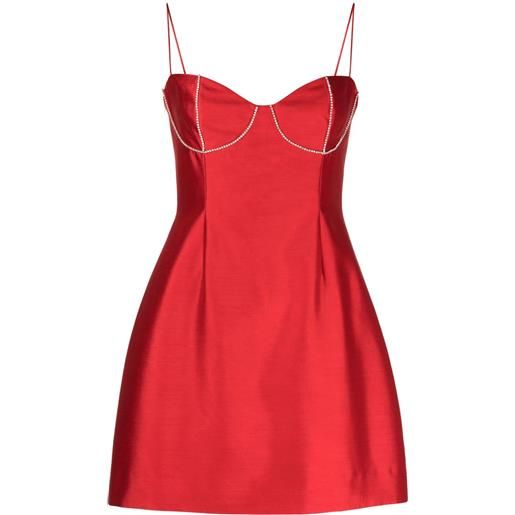 Rachel Gilbert abito corto con strass rozalia - rosso
