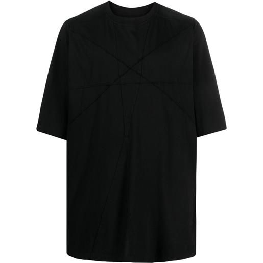 Rick Owens DRKSHDW t-shirt jumbo con design patchwork - nero