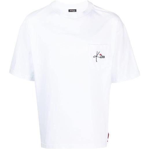 Kiton t-shirt con ricamo - bianco
