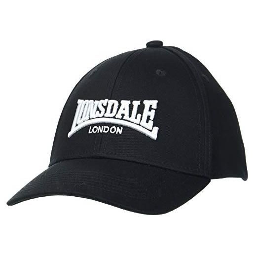Lonsdale london wigston, berretto da baseball unisex - adulto, opacity, black, taglia unica