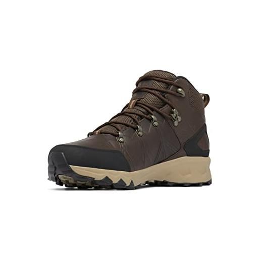 Columbia peakfreak ii mid outdry waterproof leather scarponi da trekking alta impermeabili uomo, marrone (cordovan x black), 45 eu