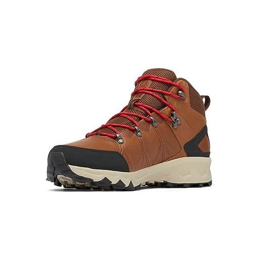 Columbia peakfreak ii mid outdry waterproof leather scarponi da trekking alta impermeabili uomo, marrone (elk x black), 41.5 eu