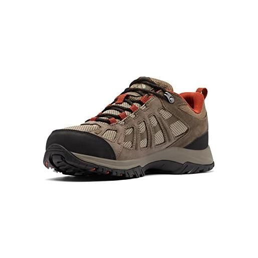 Columbia redmond iii waterproof scarpe da trekking basse impermeabili uomo, marrone (pebble x dark sienna), 47 eu