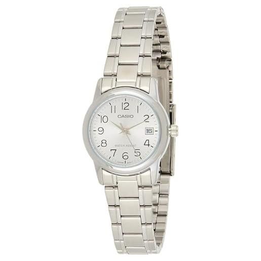 Casio collection, orologio elegante donna, bianco (white), misura unica