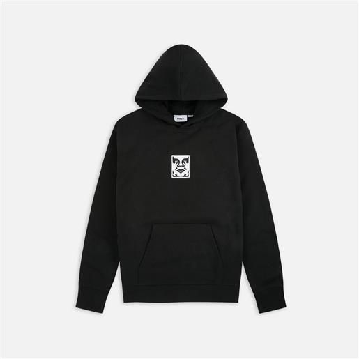 Obey icon extra heavy ii fleece hoodie black unisex