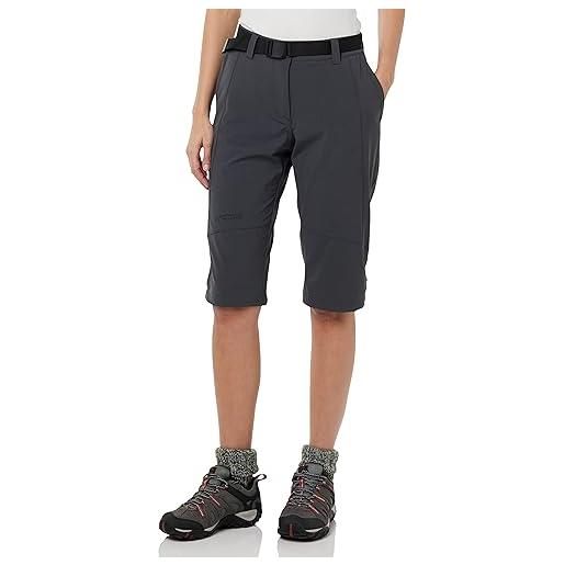 Maier sports kluane capri pantaloni pratici donna, marrone (teak), 44