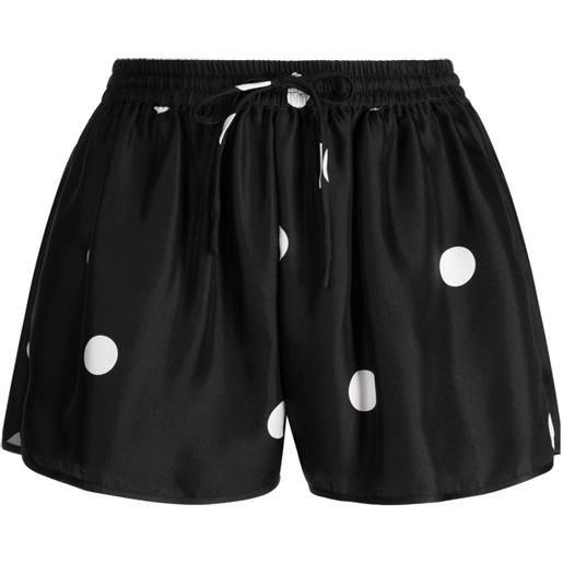 Cynthia Rowley shorts a pois con coulisse - nero