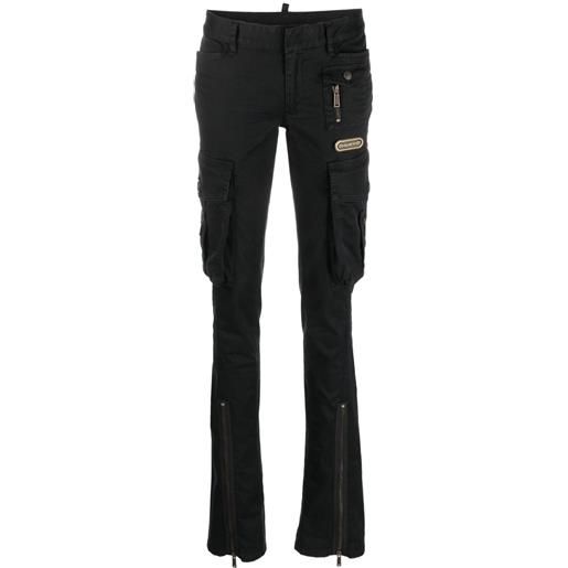 Dsquared2 jeans skinny con tasche - nero