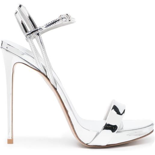 Le Silla sandali metallizzati gwen 132mm - argento