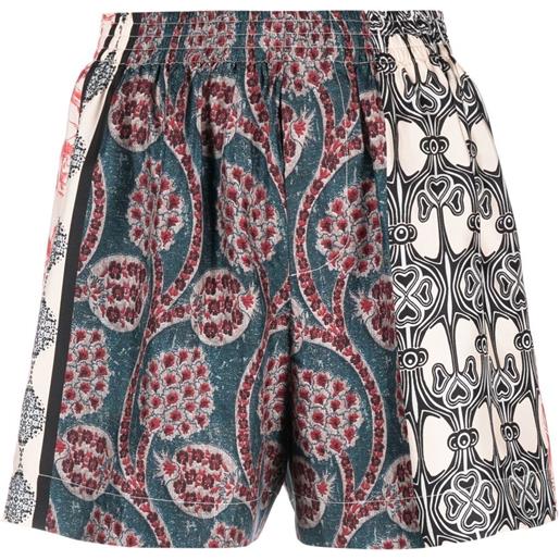 Erika Cavallini shorts con stampa - blu