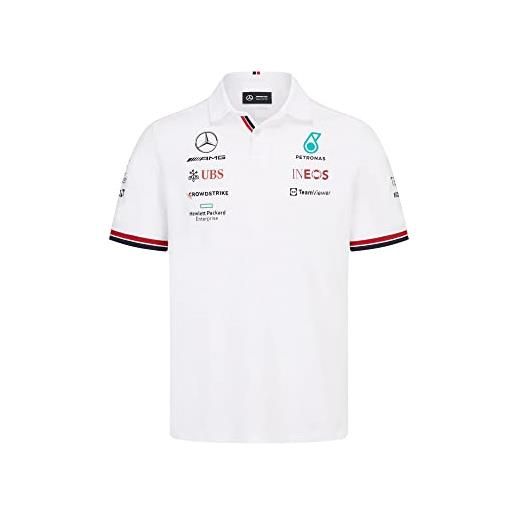 Mercedes AMG Petronas f1 team polo shirt white 2022 l