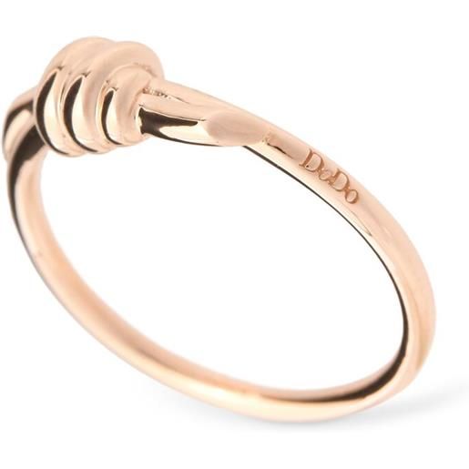 DODO anello sottile nodo in oro rosa 9kt
