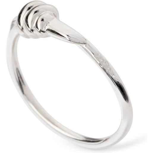 DODO anello sottile nodo in argento sterling