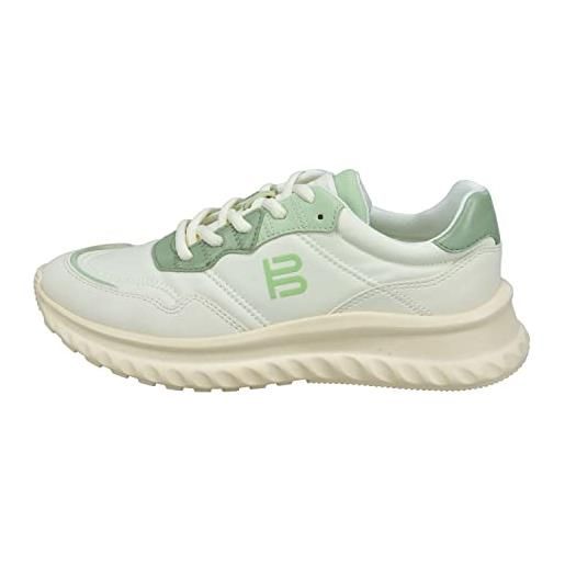 BAGATT d31-aee02, scarpe da ginnastica donna, verde chiaro offwhite, 36 eu