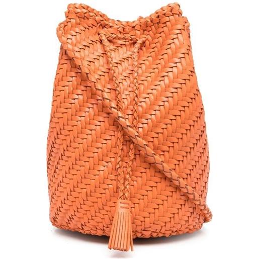 DRAGON DIFFUSION borsa a secchiello con design intrecciato - arancione