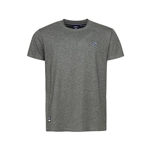 Superdry code sl essential tee t-shirt, grigio-grey marl, l uomo