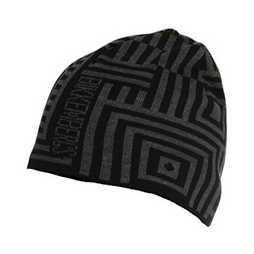 Bikkembergs cappello cuffia articolo 01352/14827 made in italy, 001 fondo nero con logo grigio - black background, unica - one size