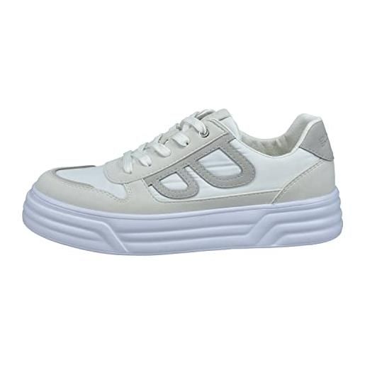 BAGATT d31-adp03, scarpe da ginnastica donna, bianco grigio chiaro, 41.5 eu