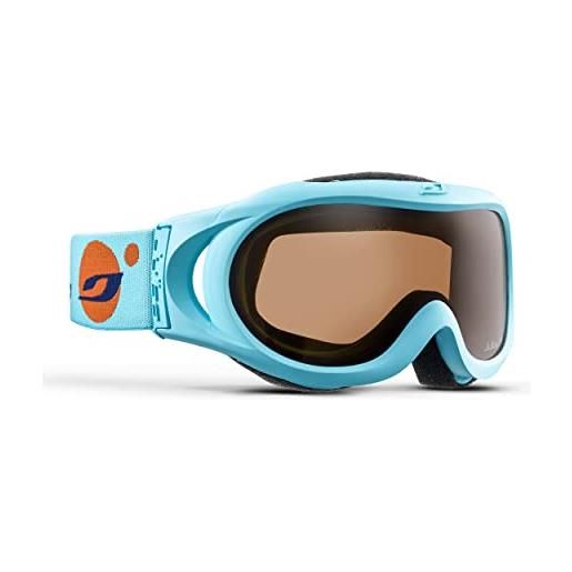 Julbo j71592127 maschera da sci bambino, blu ciano/arancione, s