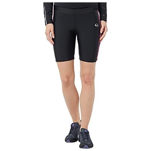 Ultrasport 11058 pantaloni jogging, donna, nero/neon rosa, l
