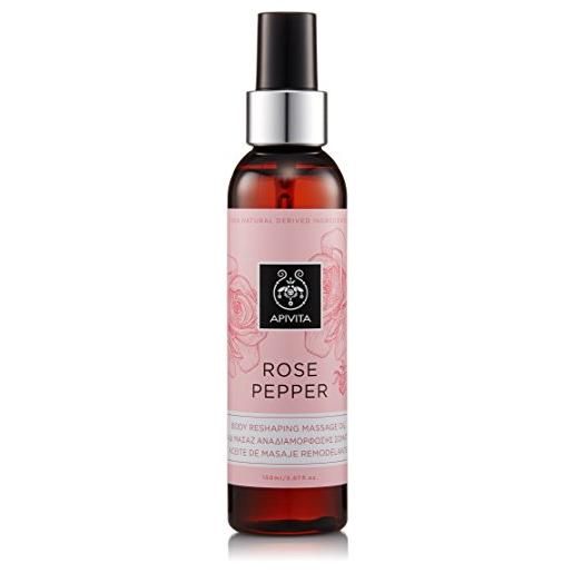 Apivita rose pepper olio corpo rassodante con pepe rosa e rosa bulgara 150ml