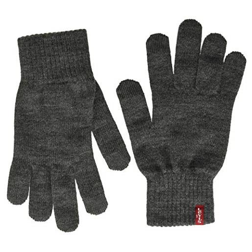 Levi's ben touch screen gloves guanti, grigio (regular grey 55), s uomo