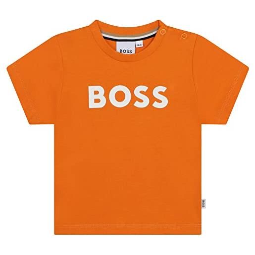 BOSS - t-shirt maniche corte cotone arancio 100% cotone 2anni