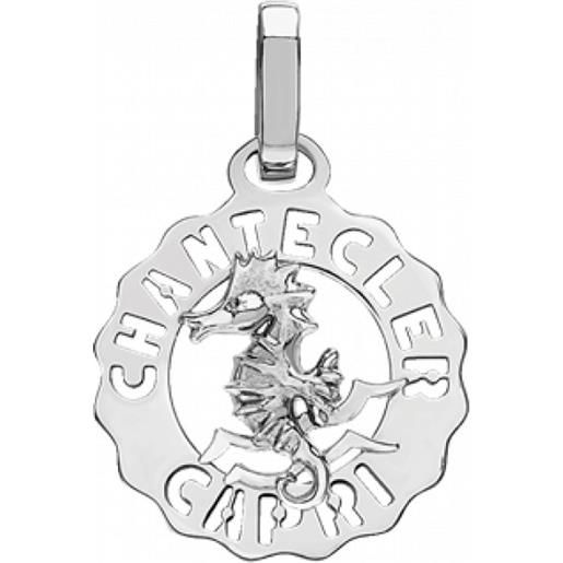 Chantecler ciondolo mini logo cavalluccio marino in argento