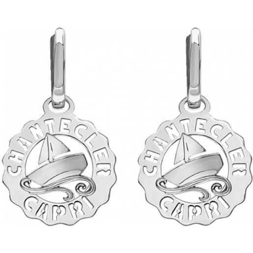 Chantecler orecchini mini logo barca in argento