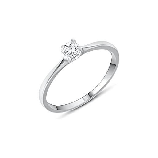 Anellissimo anello solitario fidanzamento donna argento 925 con zircone - 8