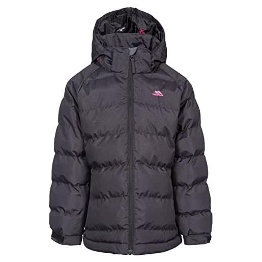 Trespass amira - giacca invernale da bambino con imbottitura calda, impermeabile, unisex - bambini, giacca, fcjkcatr0001_blk2/3, nero, size 2/3 (manufacturer size: xxs)