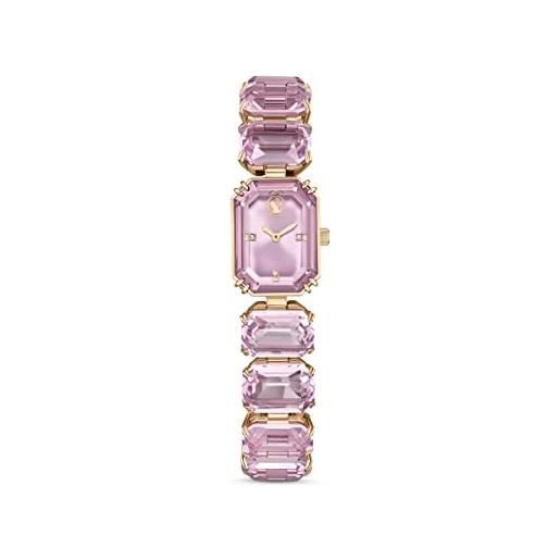Swarovski orologio, bracciale taglia ottagonale, rosa, finitura tono oro rosa 5630837