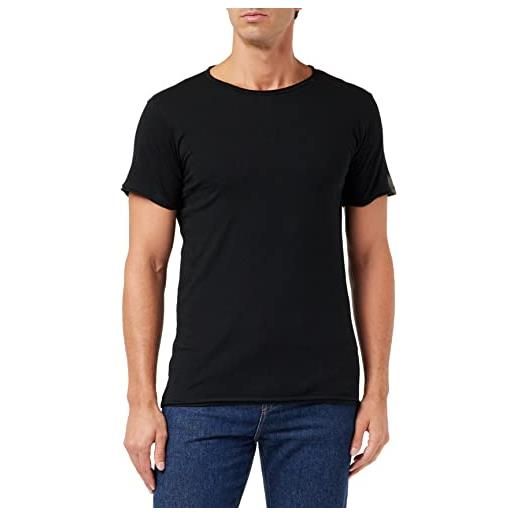Replay t-shirt da uomo a maniche corte con girocollo, nera (black 098), s