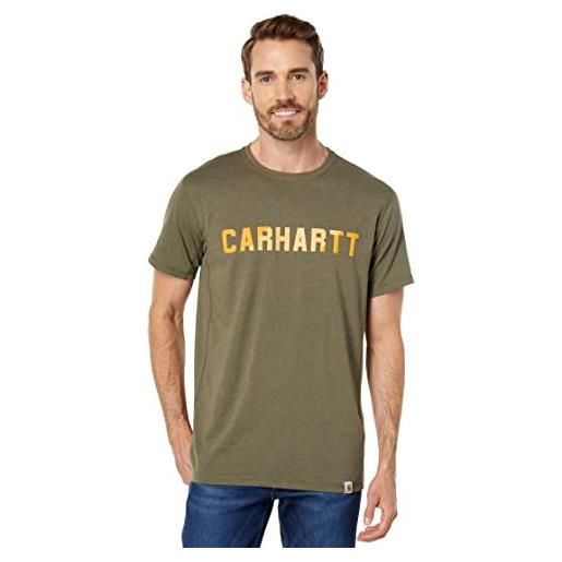 Carhartt maglietta da uomo a maniche corte con tasca a maniche corte, basilico heather, m