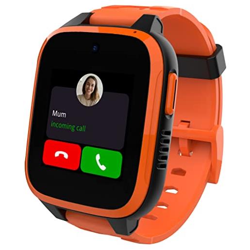 XPLORA xgo 3 - telefono orologio per bambini (4g) - chiamate, messaggi, modalità scuola per bambini, funzione sos, localizzazione gps, fotocamera e contapassi - include 2 anni di garanzia (arancione)