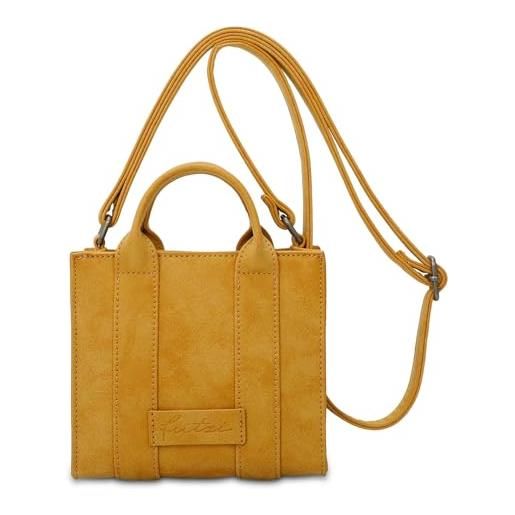 Fa.Volmer ® Ravenna Women's Genuine Leather Shoulder Bag Vintage Look - Youth and Versatile Fashion, Yellow