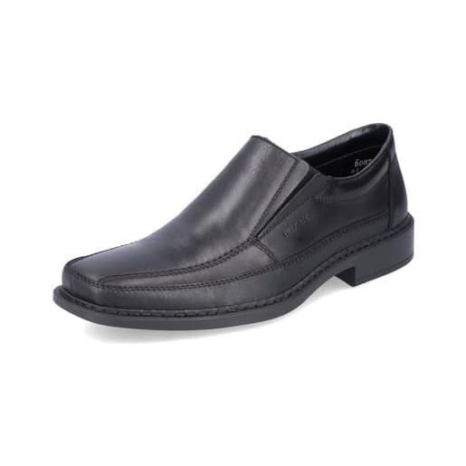 Rieker uomo mocassini b0873, uomini pantofole, ufficio, scarpe da college, pantofola, scarpe basse, elegante, nero (schwarz / 00), 41 eu / 7.5 uk