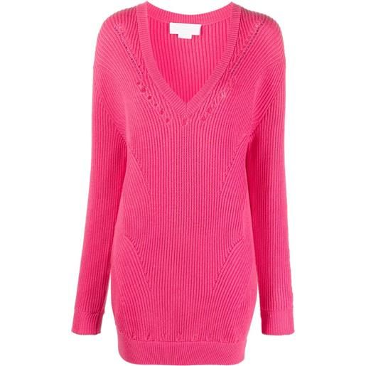 Genny maglione con scollo a v - rosa