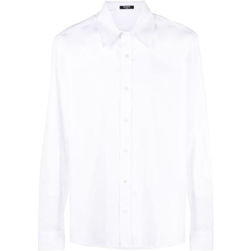 Balmain camicia con ricamo - bianco