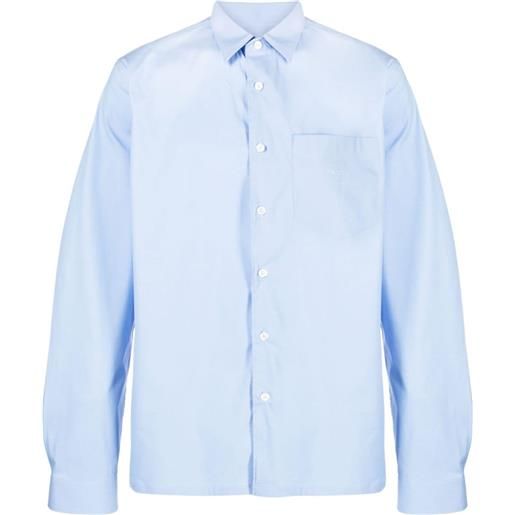 Prada camicia con ricamo - blu