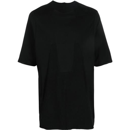 Rick Owens t-shirt con design a inserti - nero