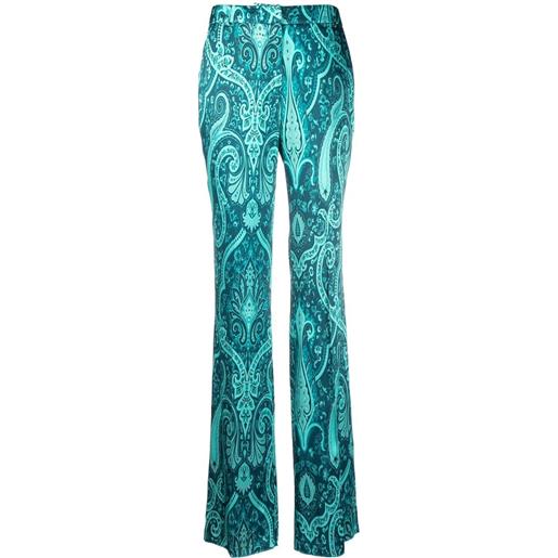 ETRO pantaloni sartoriali con stampa paisley - blu