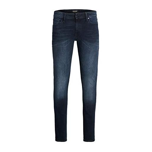 JACK & JONES jack&jones liam original agi 005 jeans da uomo, vestibilità aderente, blu denim, 38w x 32l