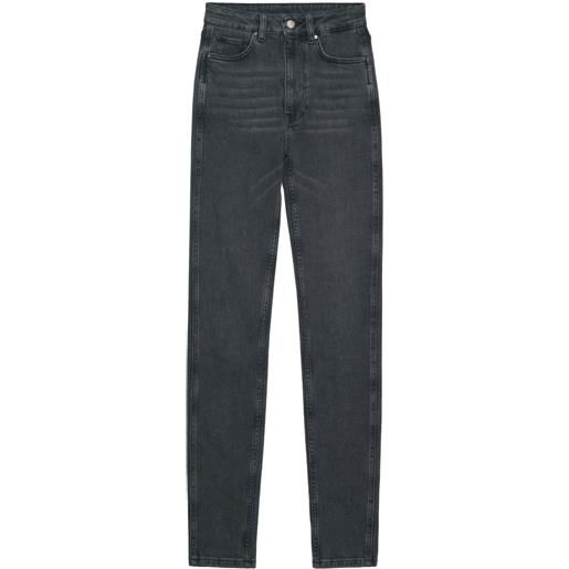ANINE BING jeans beck skinny a vita alta - nero