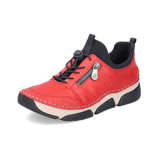 Rieker 45951, scarpe da ginnastica donna, colore: rosso, 36 eu