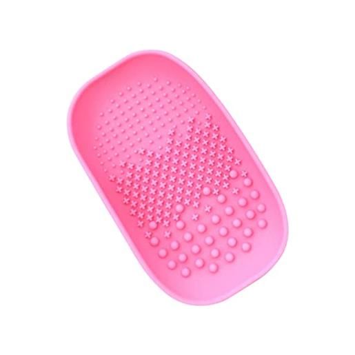 FOMIYES 1pc pink cleaner strumenti rosa make up pennelli pennello per il trucco tappetino per la pulizia piastra per la pulizia pennello detergente per pennelli trucco pad scrubber