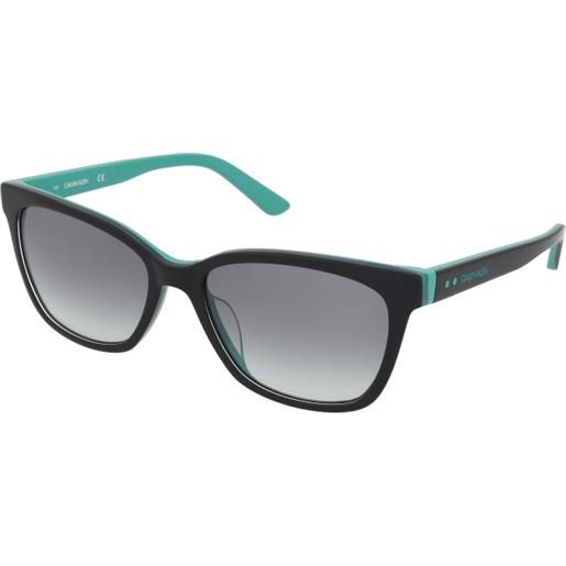 Calvin Klein ck19503s 012 | occhiali da sole graduati o non graduati | prova online | plastica | quadrati, cat eye | nero | adrialenti