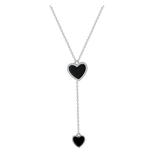 Yinsen collana donna con ciondolo cuore in argento 925 con scatola regalo-regalo originale per mamma moglie fidanzata compleanno anniversario san valentino
