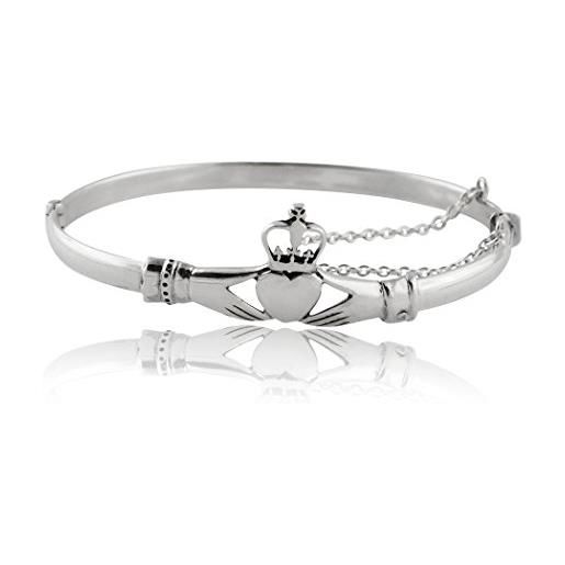 FashionJunkie4Life argento sterling irlandese claddagh bracciale con catena